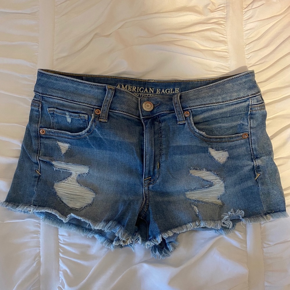 American Eagle Ripped Jean Shorts